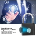 Miniatyrbild 2 av 5: Fingeravtryck Smart hänglås, nyckellöst mini elektroniskt hänglås, bärbart USB smart lås, hänglås bygel Smart lås, elektroniskt hänglås Dörrlås null none