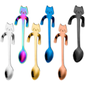 Miniatyrbild 1 av 5: Katt-Sked Kaffesked, Set Om 6 (Flerfärgad-s) null none