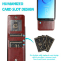 Miniatyrbild 4 av 5: Business Style Pu Case För Samsung S9 Plus Med Korthållare, Plånboksfunktion, Stnadfunktion, Fallskydd Brown