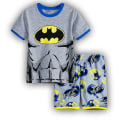Miniatyrbild 1 av 2: Barn Marvel Dc Superhjältekläder Sommar Kortärmad T-shirt Shorts Pyjamas Set Sovkläder Batman A 7-8 Years