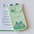 Miniatyrbild 4 av 5: Cartoon 3d Ear Bear Cat Frog Söt Slide Lins Protection Case För Iphone 14 12 13 11 Pro Xs Max X Xr Push Pull Bumper Mjukt cover Cat For iphone XR