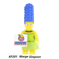 Miniatyrbild 4 av 5: 8 st/ set The Simpsons byggklossar Leksaker Actionfigurer Homer Bart Marge Simpson Montering Minifigurer Barn Fans Samlarpresenter null none