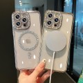 Miniatyrbild 3 av 5: Magsafe Magnetic Luxury Plating Bling Rhinestones Diamond Sparkly Shockproof Case För Iphone 15 Pro Max 15 Ultra Blue