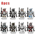 Miniatyrbild 1 av 3: 8 st Star Wars tungt infanteri Mandalorian minifigur monterad mini byggsten Actionfigurer Leksak Barn Julpresent null none