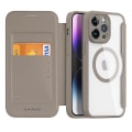 Miniatyrbild 1 av 4: Magnetic Flip Folio Wallet Case Kompatibel Iphone 14 Pro Max/14 Pro/14 Plus/14 med Magsafe Charging & kortplatser Khaki iPhone 14 Plus