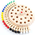 Miniatyrbild 3 av 4: Barn Trä Memory Match Stick Schack Kul färgspelbräde Pussel Pedagogisk leksak Förmåga Lärande null none