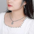 Miniatyrbild 1 av 3: Havssköldpadda Klassisk berlock 925 Sterling Silver Zirkon Smycken Presenter Naturliga Precious Dominica Larimar hänge halsband för kvinna Earrings