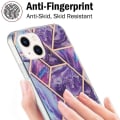 Miniatyrbild 2 av 5: Marmor TPU- case för iPhone 15 Dark purple