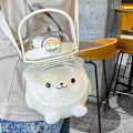 Miniatyrbild 5 av 5: Kawaii vattenflaska Stor kapacitet Vattenflaska Bärbar Sport Vattenflaska white