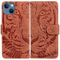 Miniatyrbild 1 av 3: Tiger-präglat case för iPhone 15 Plus Brown
