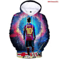 Miniatyrbild 2 av 3: Fotbollsstjärna i fotbolls-VM 2023 Messi Messi Fan Jubel Lös huva tröja 3d Hälsotyg Huvtröja Style4 xl