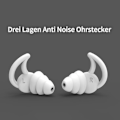 Miniatyrbild 5 av 5: Återanvändbara Sleep Super Soft Silikon Bullerreducerande öronproppar null none