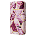 Miniatyrbild 2 av 5: Marble Bronzing Läder Phone case för iPhone 15 Purple