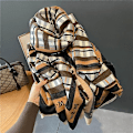 Miniatyrbild 3 av 3: Stripe Design Print Tjock Cashmere Scarf For Dam Pashmina Sjal Wraps Bufanda Halsduk Filt Poncho Scarves 2022 WYT320 3
