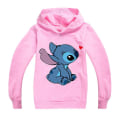 Miniatyrbild 1 av 2: Lilo And Stitch Barn Pojkar Flickor Huvtröja Toppar Långärmad Huvtröja Pullover Jumper Huvtröja Presenter Pink 11-12 Years