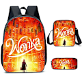 Miniatyrbild 5 av 5: Wonka Skolväska Ryggsäck Student 16-tums Wonka Series Barn Skolväska Tredelad Set Ryggsäck Style Wonka  2 Three piece Set