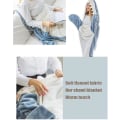 Miniatyrbild 3 av 5: Shark Blanket Vuxen - Bärbar Shark Blanket Super Soft Mysig flanellhuvtröja - Shark Onesie Blanket Shark Blanket hoodie - Rosa/blå blue M