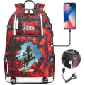 Miniatyrbild 2 av 3: Zelda Breath Of The Wild Eye Game USB ryggsäck - Cosplay skolväska för Botw-fans - Unisex bärbar väska för resor och spel, perfekt för stud 4