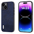 Miniatyrbild 1 av 4: ABEEL Cowhide Texture PU case för iPhone 15 Blue