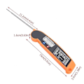 Miniatyrbild 5 av 5: Kökstermometer Digital multifunktionell mattermometer hopfällbar (a-5-f6) Orange
