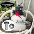 Miniatyrbild 3 av 5: 2st Set Gängade pumpslangadaptrar för Intex Fit Aru null none