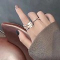 Miniatyrbild 3 av 5: Heart Spinner Ring Fow Kvinnor Män Själv Kärlek Spinner Heart Ring Fidget Anxiety Silver