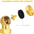 Miniatyrbild 3 av 7: 4PCS Kulinflator Air Chuck, 1/4&#39;&#39; FNPT Closed Flow Air Chuck, däckinflatortillbehör, Closed Ball Tire Air Chuck med 1/4 tum F