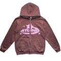 Miniatyrbild 3 av 4: Män Printed huvtröjor Harajuku High Street huvtröjor Y2k Streetwear Hip Hop Gothic Zip Up Loose Jacka Kappor Purper 3XL