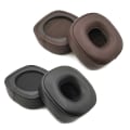 Miniatyrbild 2 av 5: Fårskinn läder öronkuddar Öronkuddar Kudde Headset Reparation för Major Iv 4 3 2 Brown