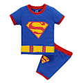 Miniatyrbild 1 av 2: Barn Marvel Dc Superhjältekläder Sommar Kortärmad T-shirt Shorts Pyjamas Set Sovkläder Superman 2-3 Years
