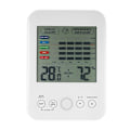 Miniatyrbild 1 av 5: Form Digital hygrometertermometer med form och LCD-skärm Pekskärm inomhustermometer och hygrometer 5-nivåskala White none