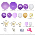 Miniatyrbild 5 av 5: Lila ballonger Födelsedag Guld Fjäril Garland Dekoration Kvinnor Flickor Baby Shower Bröllop null none