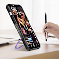 Miniatyrbild 4 av 5: För Iphone 14 Pro Max Kickstand Phone case Stötsäkert Magnetisk Case Anti-fingeravtryck Pc+tpu Cover Black
