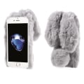 Miniatyrbild 1 av 5: Kaninform varm päls Tpu mobiltelefonfodral för Iphone Se (2020)/se (2022)/8/7 4,7 tum Grey