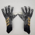 Miniatyrbild 1 av 2: Professionella silikongummi Vattentäta halkfria handskar Latex Vuxna Barn Fotboll Målvaktshandskar-sswyv black and gold 6