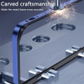 Miniatyrbild 2 av 5: Aluminiumram Metall stötfångare Case Kompatibel Iphone 15 Pro Max/15 Pro/15 Plus med upphöjd kantskydd Rose gold iPhone 15 Pro Max