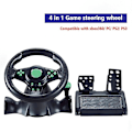 Miniatyrbild 1 av 5: För Switch/Xbox One/360/ps4/ps2/ps3/pc Racing Game Sju-i-ett-ratt Black four in one