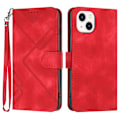 Miniatyrbild 1 av 4: Line Pattern PU case för iPhone 15 Red