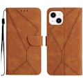 Miniatyrbild 1 av 5: Sydd präglad case för iPhone 15 Plus Brown