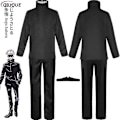 Miniatyrbild 3 av 5: 2023-anime Jujutsu Kaisen Gojo Satoru Cosplay Kostym Toppar Byxor Ögonlapp Halloween Party Män Uniform Peruker-1-1 Blue Package 3 XXXL
