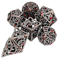 Miniatyrbild 1 av 3: Set ihåliga metall polyedriska tärningar som är kompatibla med Mtg Pathfinder brädspel null none