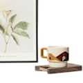 Miniatyrbild 3 av 4: Kaffekopp, Retro keramisk mugg, Drickskopp, Frukost, Mjölkkopp, Pull Flower Cup#1 Xq-bz555 null none