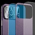 Miniatyrbild 3 av 5: Case i kolfiber för Iphone 15 Pro Max, logotypvy Ultratunt tunt case med linsskydd, kompatibelt med Magsafe Red For iPhone 15 Pro Max