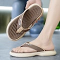 Miniatyrbild 5 av 5: Herrflip-flops stringtrosor Sandaler Komforttofflor för stranden 3C8128 Khaki 45