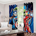 Miniatyrbild 4 av 5: Avengers mörkläggningsgardin öljetter för sovrum, 3d print Captain America Iron Man set för barnrum (150*170cm) null none