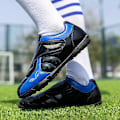 Miniatyrbild 5 av 5: Fotbollsskor för barn Pojkar Flickor Fotbollsskor Grästräning Sport Skor Sneakers Yj22030 BlackBlue 37