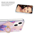 Miniatyrbild 2 av 4: TPU- case med skarvmarmormönster för iPhone 15 Light purple