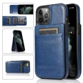 Miniatyrbild 1 av 5: Flip Premium Läder Magnetlås Heavy Duty Case För Iphone 15 Pro Max/15 Ultra Med Kickstand blue