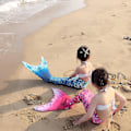 Miniatyrbild 2 av 5: Trendiga barn flickor sjöjungfru svans simbar bikini set simdräkt set