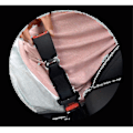Miniatyrbild 4 av 4: Säkerhetsbälten 1/2 Pack Universal bilbältesförlängare Justerbar bältesförlängare 23cm grå 2st 23cm